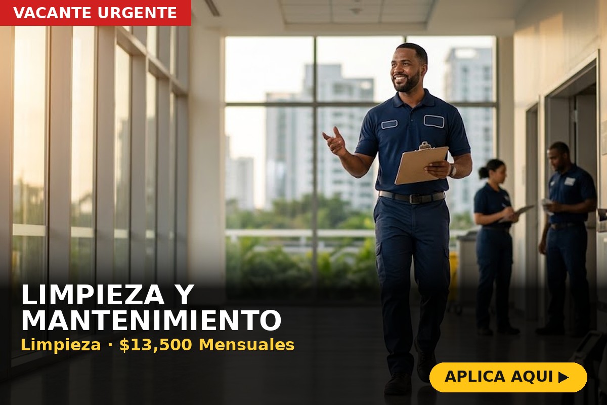 Responsable de Limpieza y Mantenimiento: Sueldo de $13,500 Mensuales