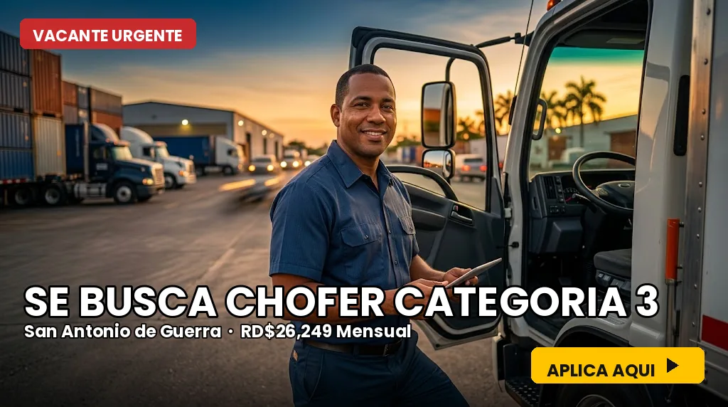 Chofer Categoría 3 en San Antonio de Guerra